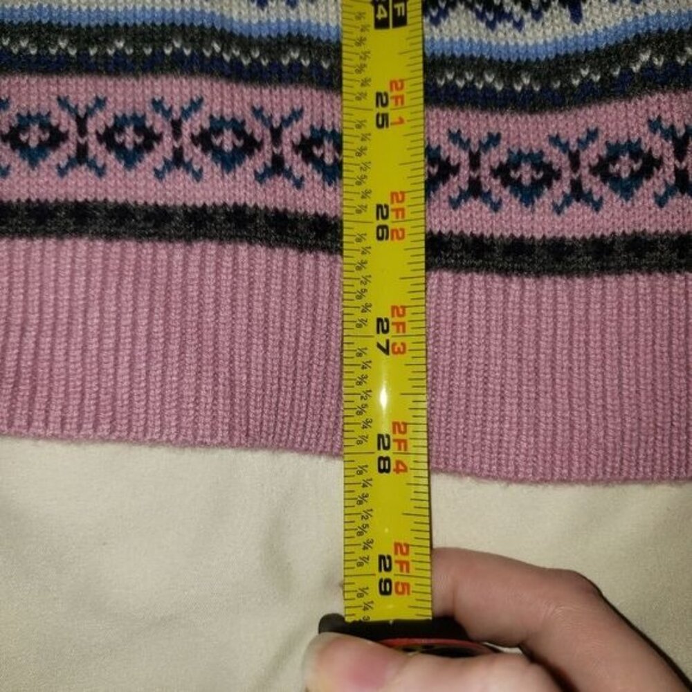 Talbots Lambswool Blend Patterned Sweater Size Large - Picture 4 of 6